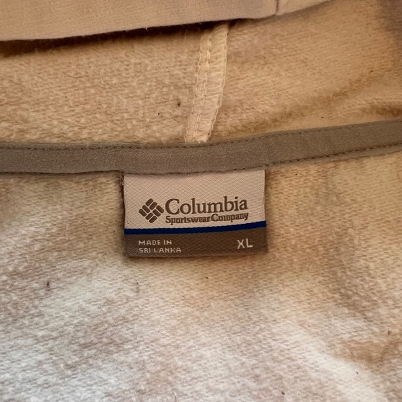 Columbia Hooded Sweatshirt Cowl Neck Pullover Tunic Top Activewear White Size XL - Picture 5 of 6